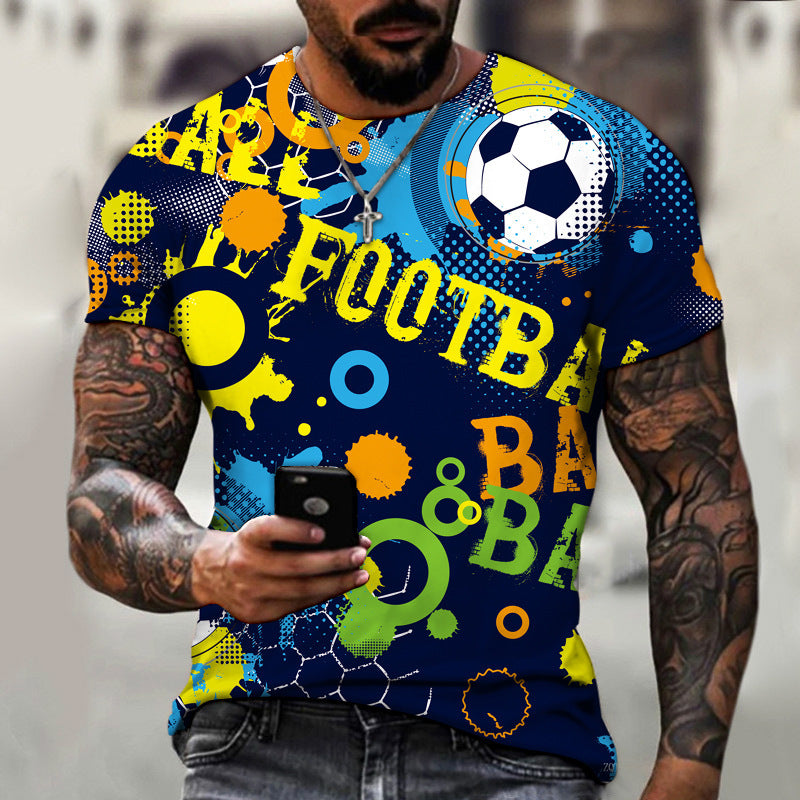 Football 3D Printed Men's T-shirt