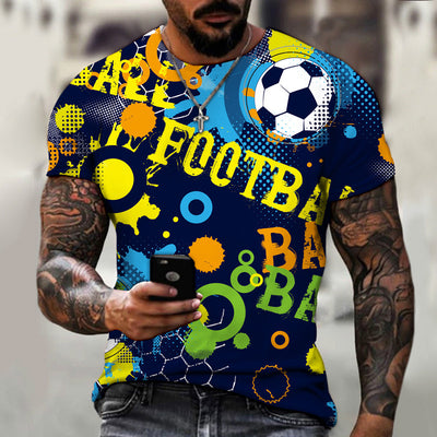 Football 3D Printed Men's T-shirt
