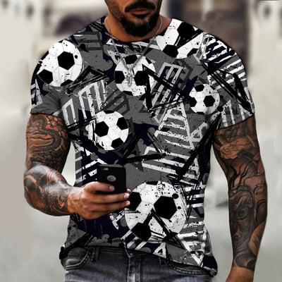 Football 3D Printed Men's T-shirt