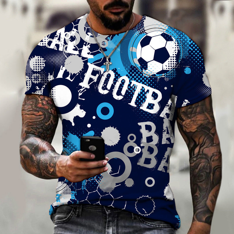 Football 3D Printed Men's T-shirt